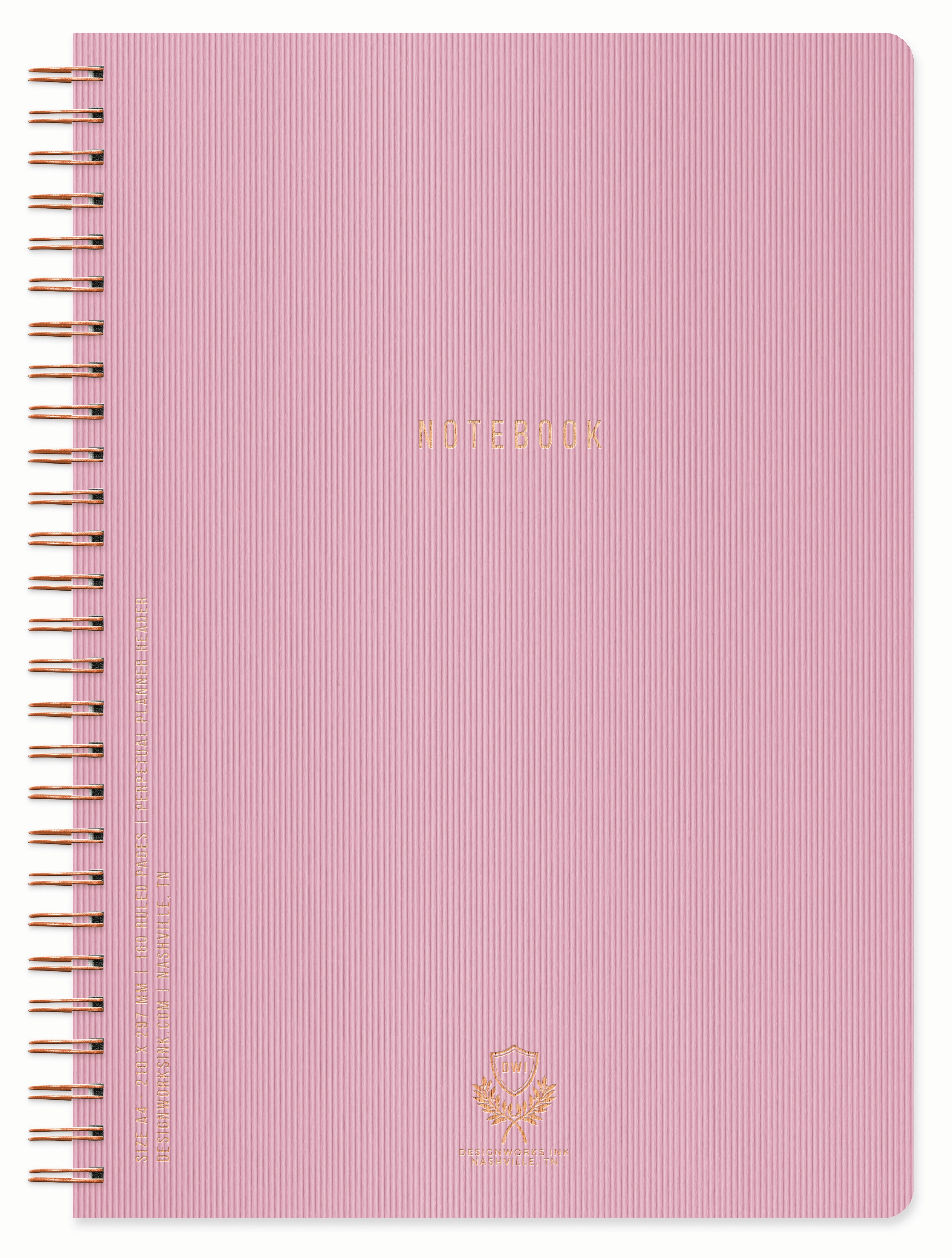 Designworks Twin Wire Notebook Large, Lilac 8.25 x 11.625