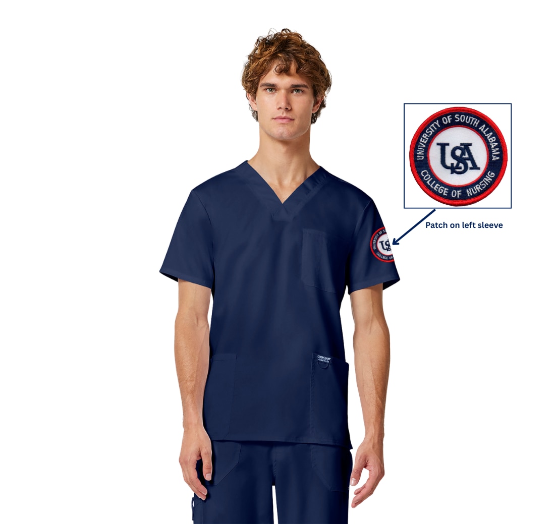 Men's V-Neck top WITH PATCH