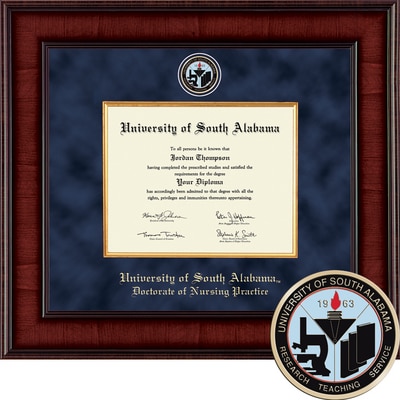 Church Hill Classics 12" x 15" Presidential Mahogany Doctorate of Nursing Practice Diploma Frame