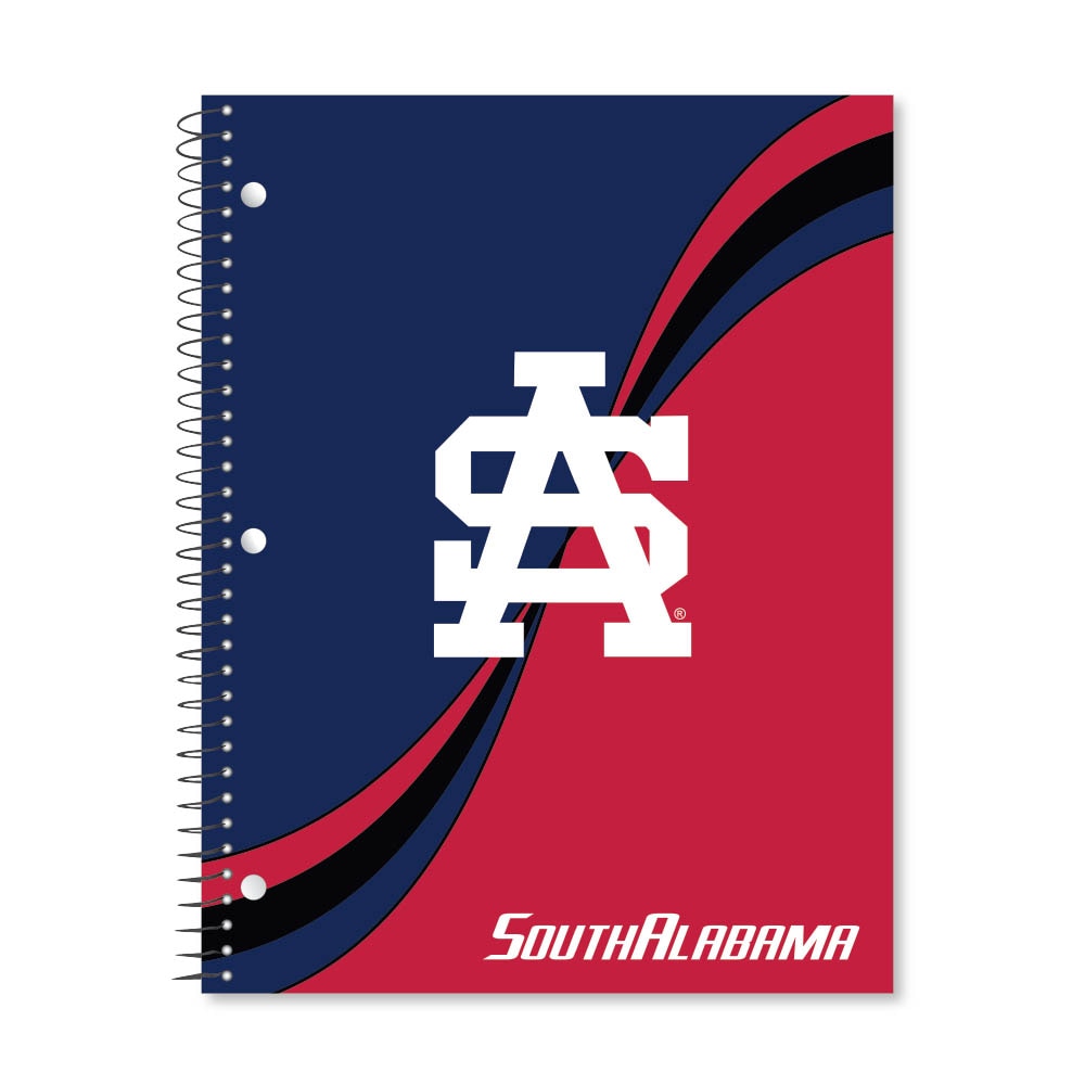 Digi Curve Divide 1 Subject 11"x8.5" 70 Count College Ruled Spiral Notebook