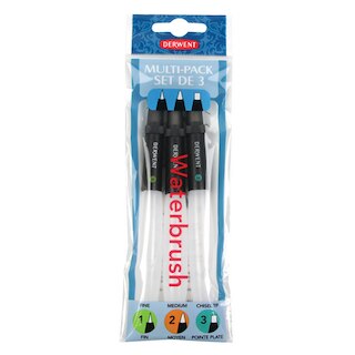 Derwent Waterbrush 3-Tip Set