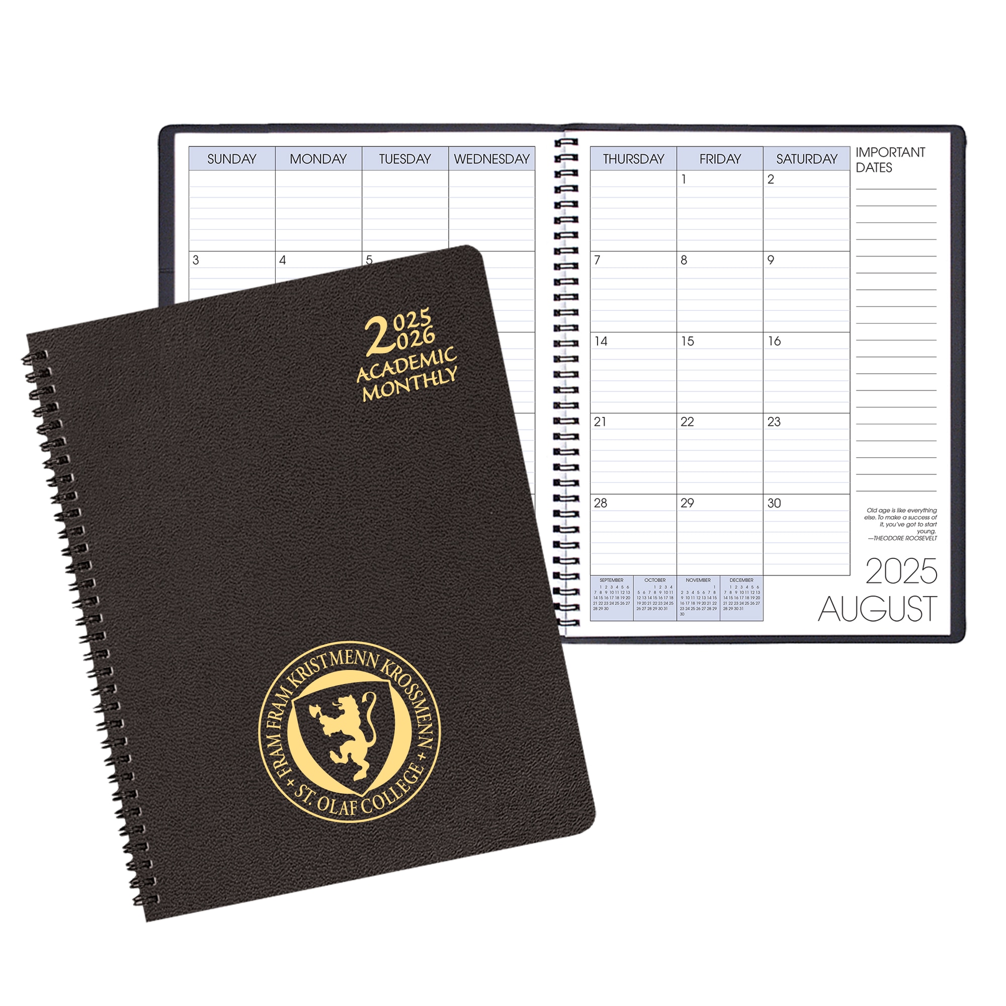 Payne 25-26 Imprinted Academic Monthly Planner 8.5"x11"