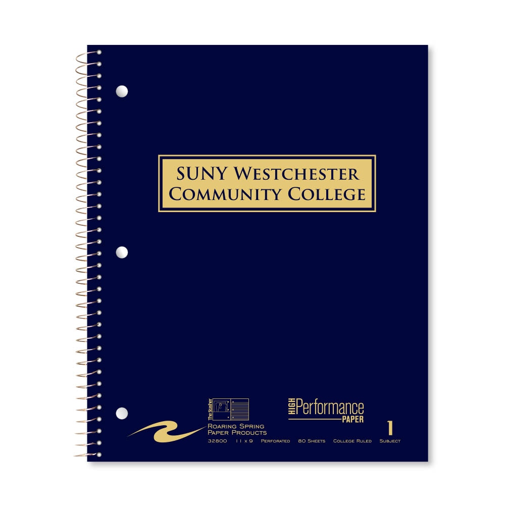 Roaring Premium 1 Subject Notebook, 8.5x11 College Ruled 20lb Paper, Pressboard Foil Cover