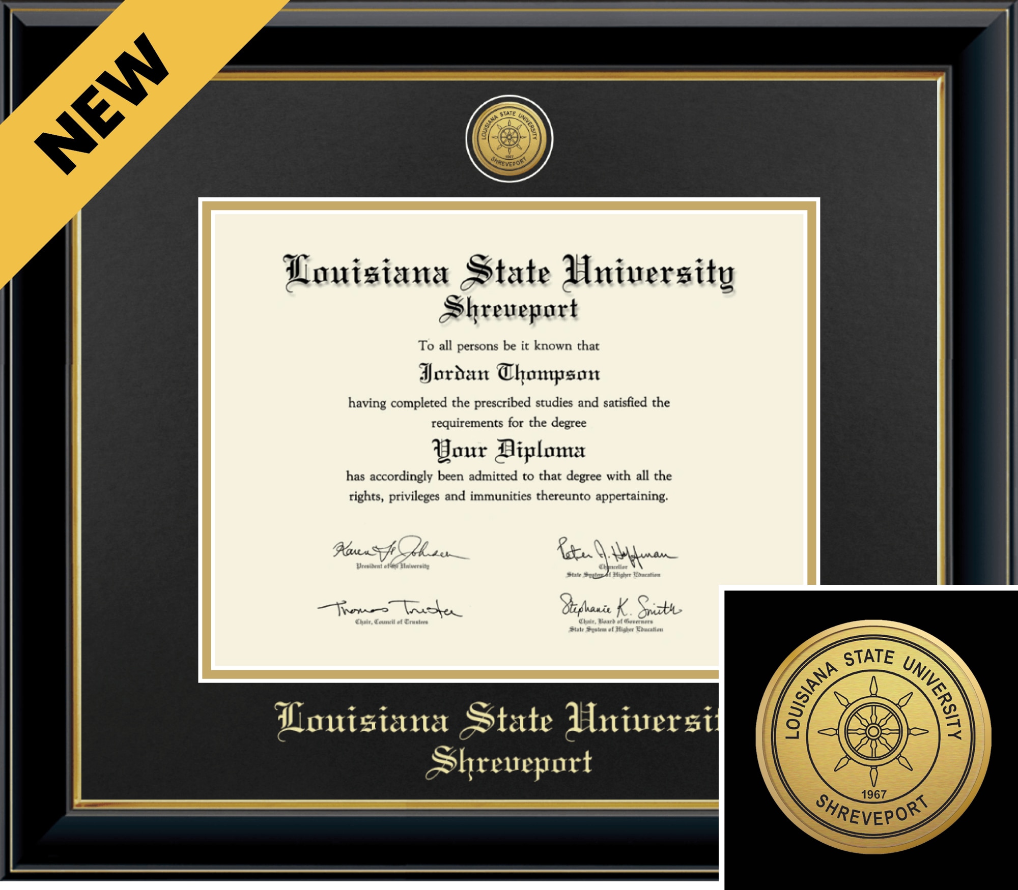 Church Hill Classics Onyx 8.5x11 Black Diploma Frame