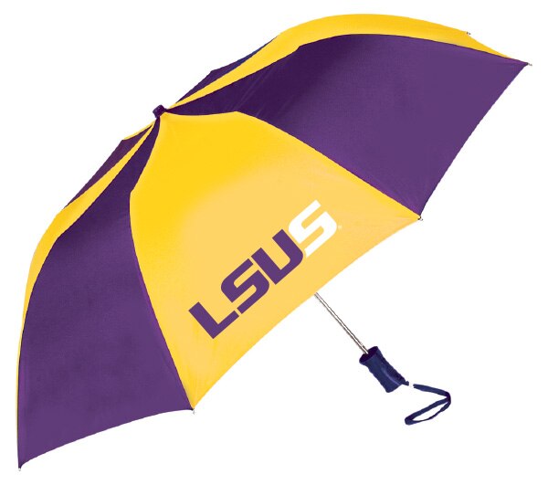 LSU Shreveport Campus Store "The Sport" 2-Tone Emblematic Umbrella Automatic Folding 48" Coverage