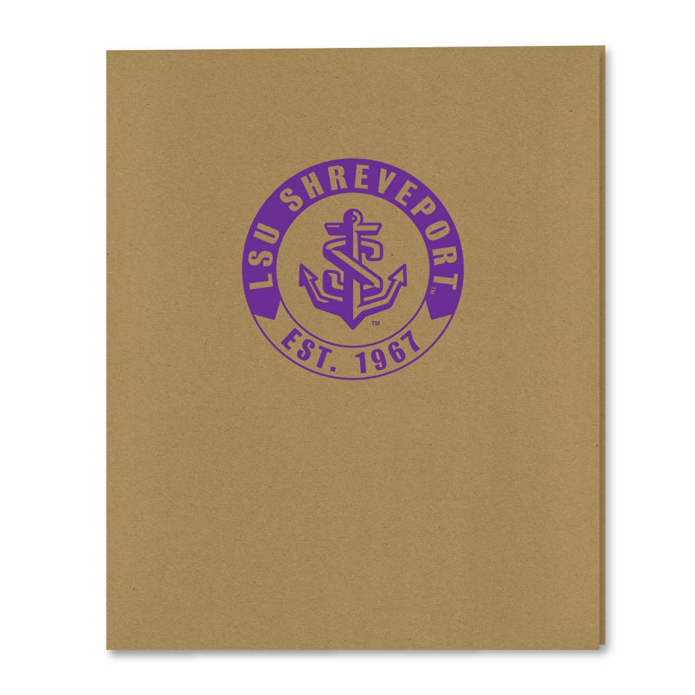 Recycled Emblematic Kraft 2 Pocket Folder, Classic