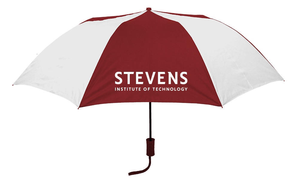 Stevens Institute of Technology Bookstore "The Sport" 2-Tone Emblematic Umbrella Automatic Folding 48" Coverage