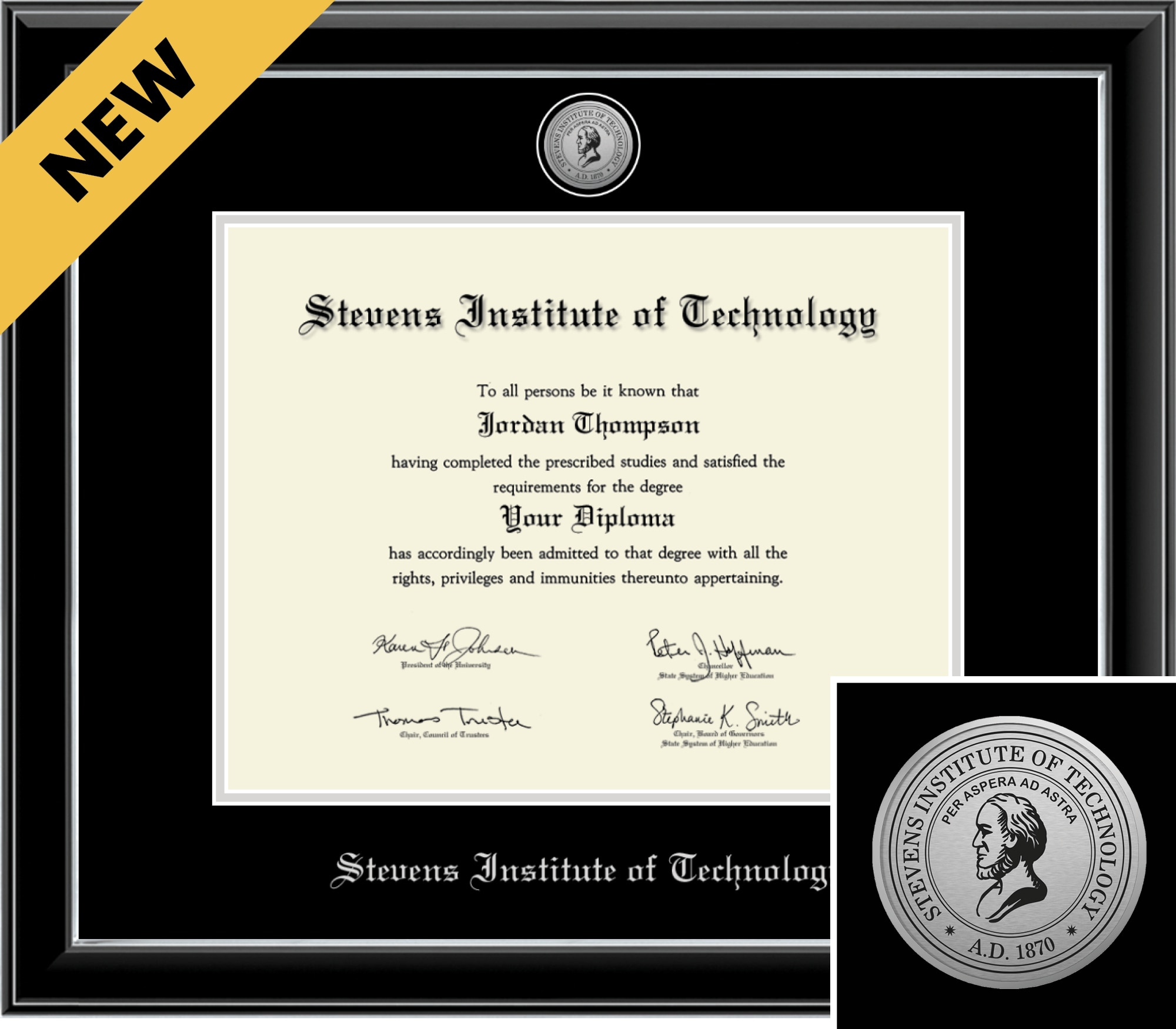 Church Hill Classics Onyx 11x14 Black Diploma Frame