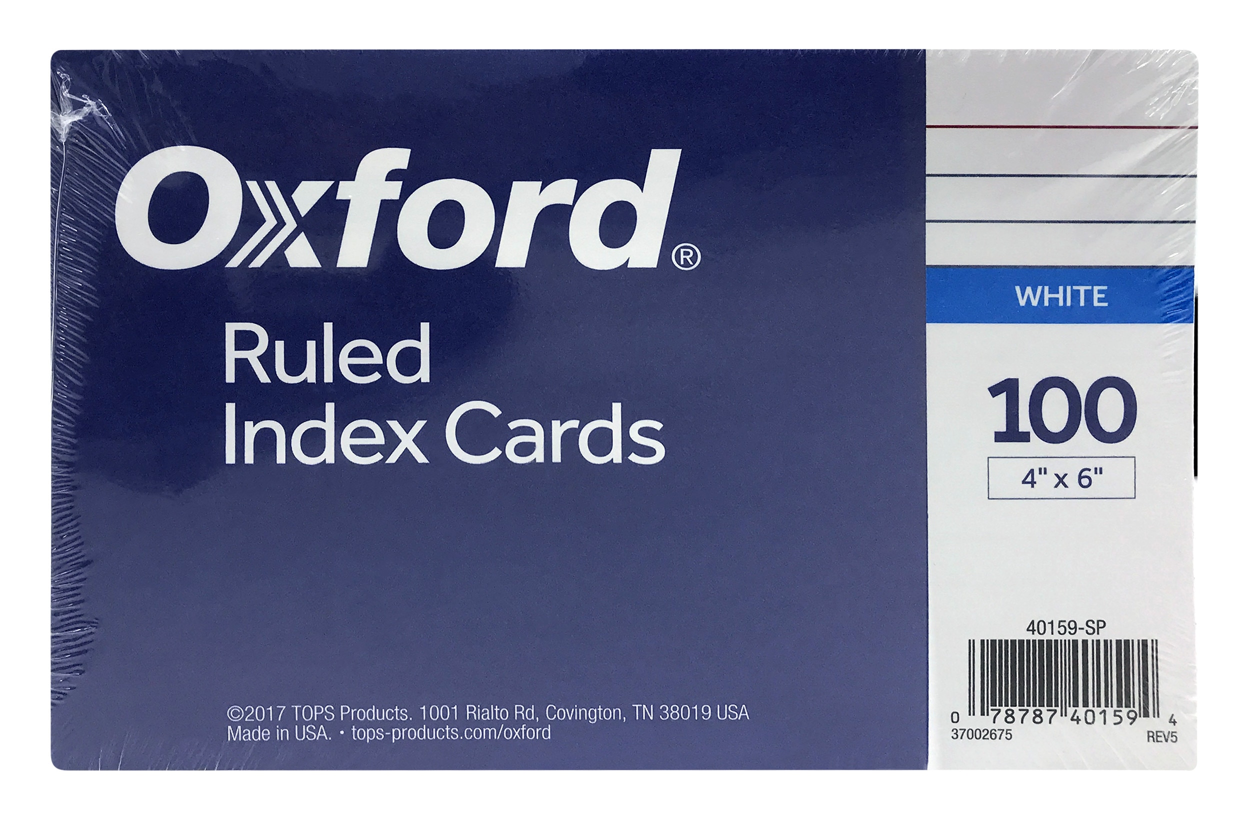 Oxford 4 inch x 6 inch Ruled White Index Cards