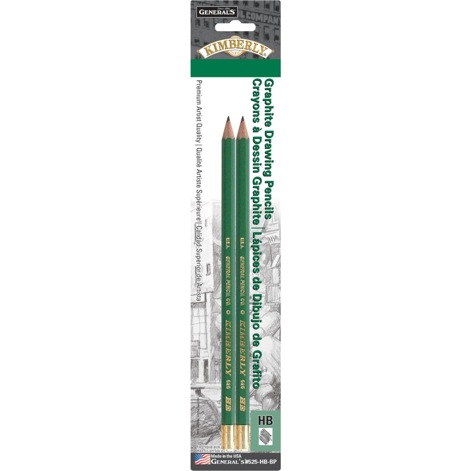 General Pencil Kimberly Drawing Pencil, 2-Pencil Set, HB