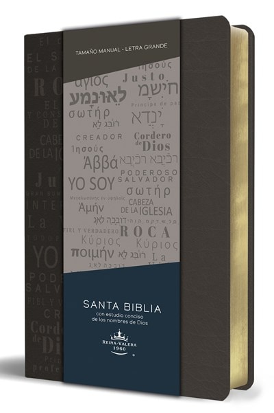 Biblia Rvr 1960 Letra Grande Tamano Manual  Simil Piel Gris Con Nombres de Dios / Spanish Bible Rvr 1960 Handy Size Large Print Leathersoft Grey  Name (Spanish)