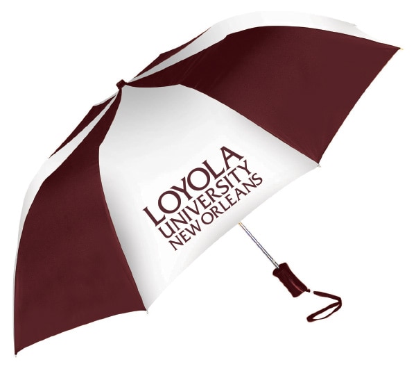 Loyola University New Orleans "The Sport" 2-Tone Emblematic Umbrella Automatic Folding 48" Coverage