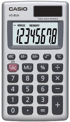 Casio HS-8V Solar Powered Basic Calculator