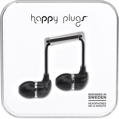 Happy Plugs Black Marble In-Ear