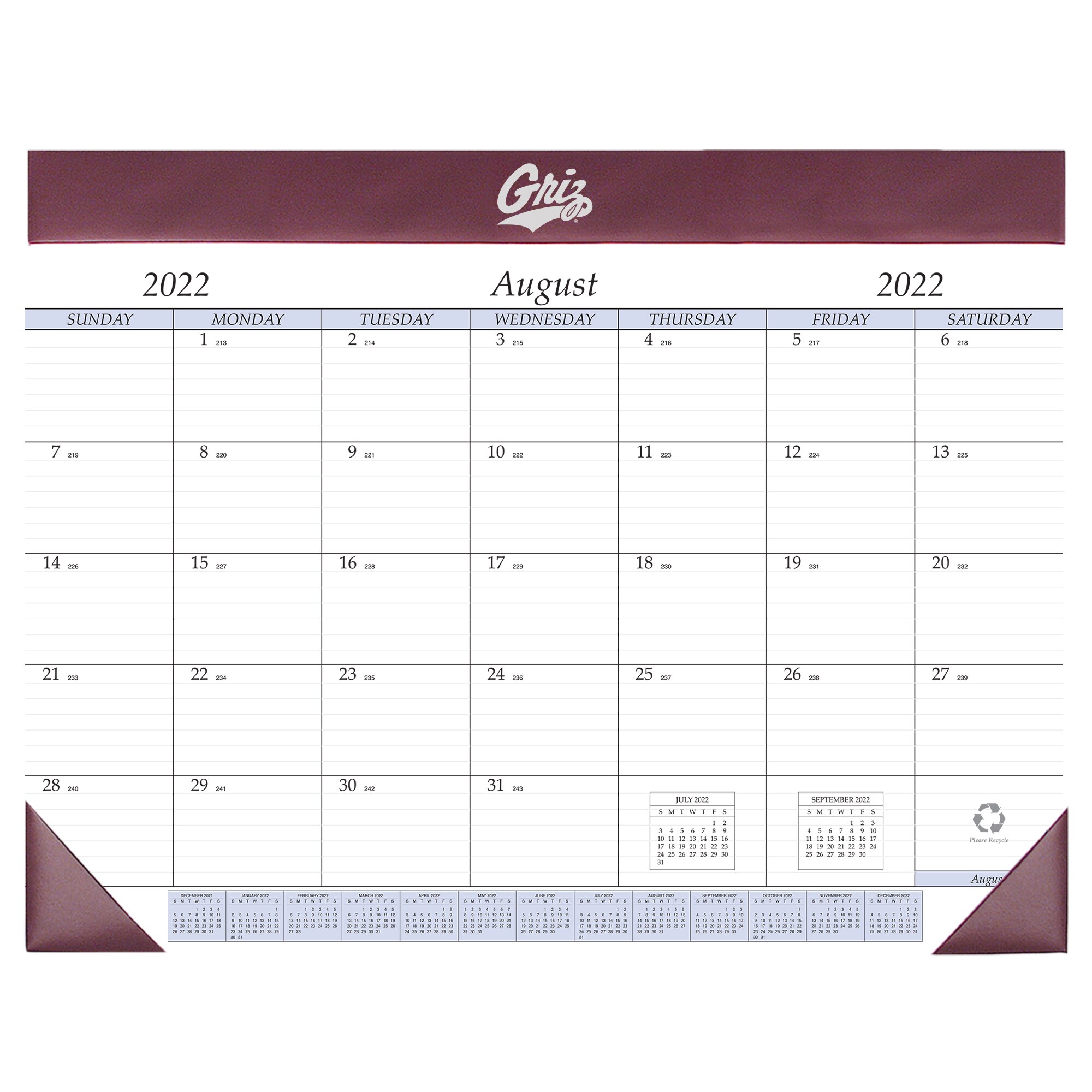 Payne 2022-23 Imprinted Academic Desk Pad Calendar 17x22