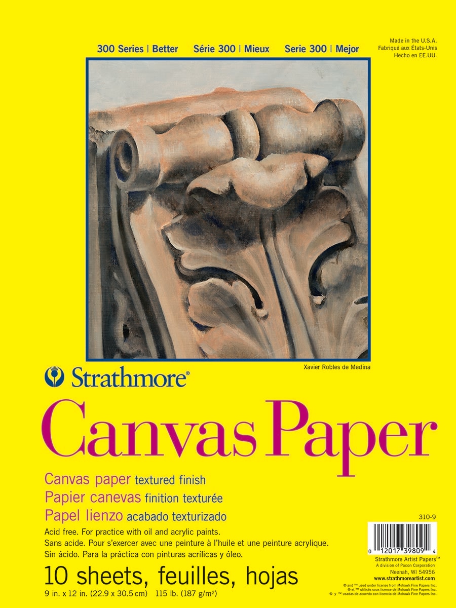 Strathmore Canvas Paper Pad, 300 Series, 9" x 12"