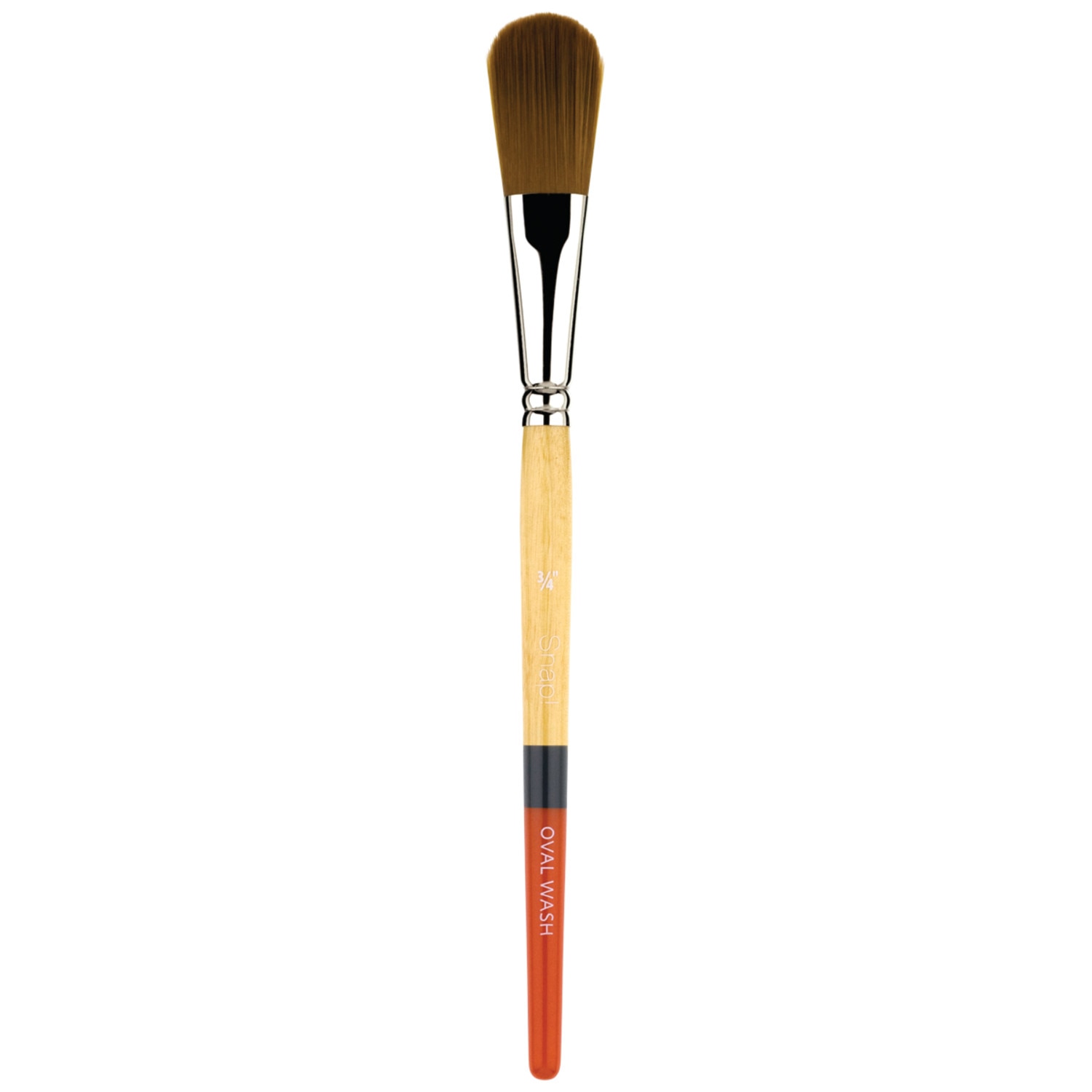 Princeton Brush Snap Gold Taklon Brush, Liner, & Wash, Oval Wash, 3/4"