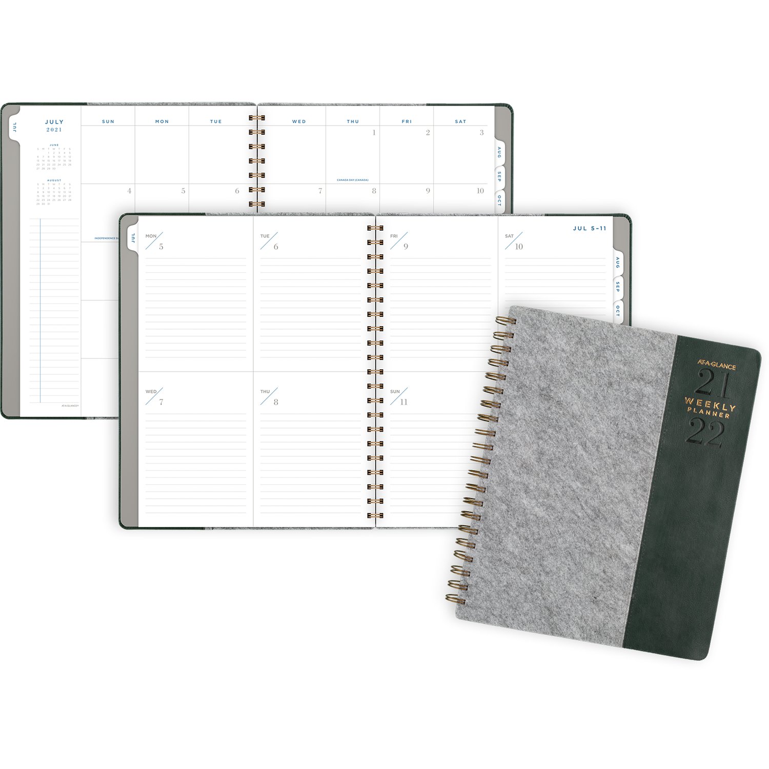 At A Glance Gray Academic Year 21-22 Planner 8x11