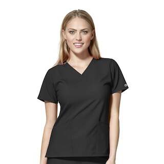 W123 Women's Basic V-Neck Top, 6255