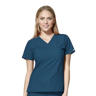 W123 Women's Basic V-Neck Top, 6255