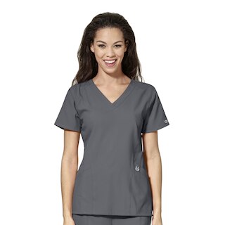W123 Women's Stylized V-Neck Top, 6155