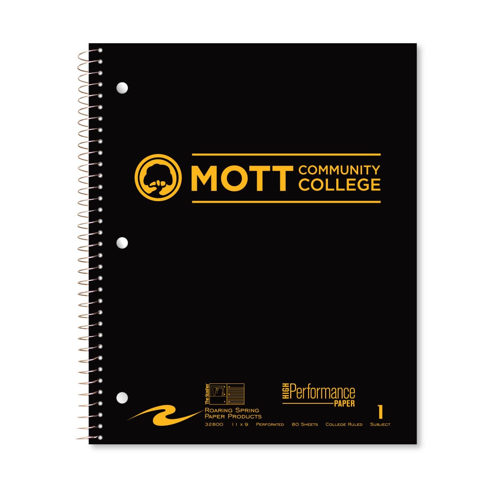 Roaring Premium 1 Subject Notebook, 8.5x11 College Ruled 20lb Paper, Pressboard Foil Cover