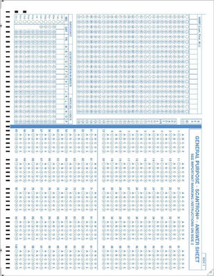 Scantron Form 4521