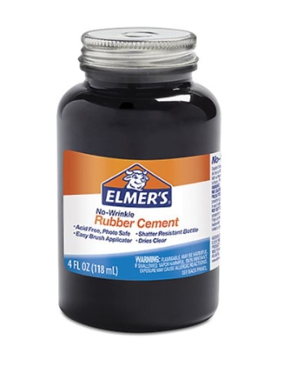 Elmer's No-Wrinkle Rubber Cement, 4 oz.