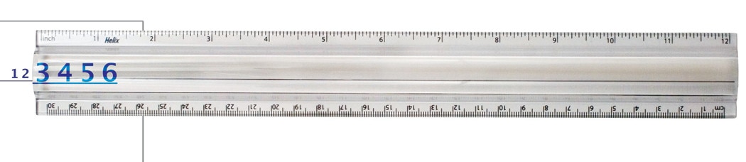 12" Clear 2X Magnifying Ruler