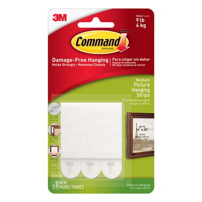 3M Command Medium Picture Hanging Strips 3ct