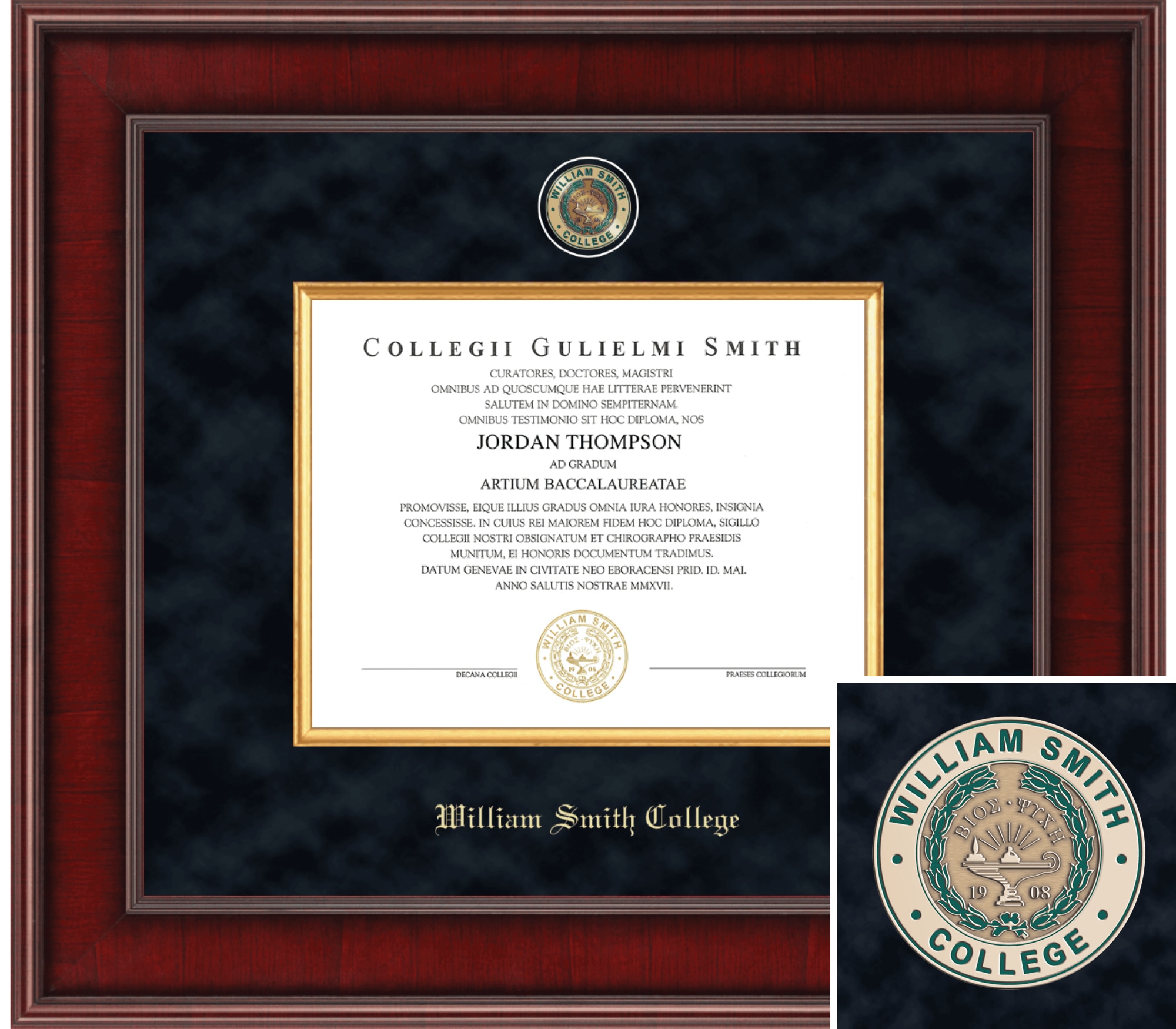 Church Hill Classics 7" x 9" Presidential Mahogany Diploma Frame