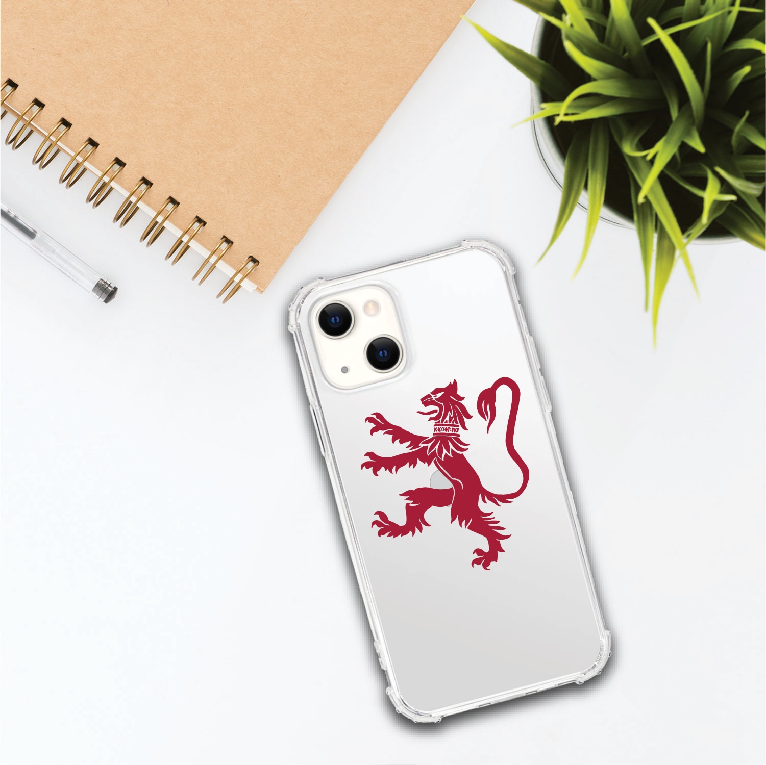 Phillips Exeter Academy Lion Rampant Clear Tough Edge Phone Case, Classic- iPhone 13