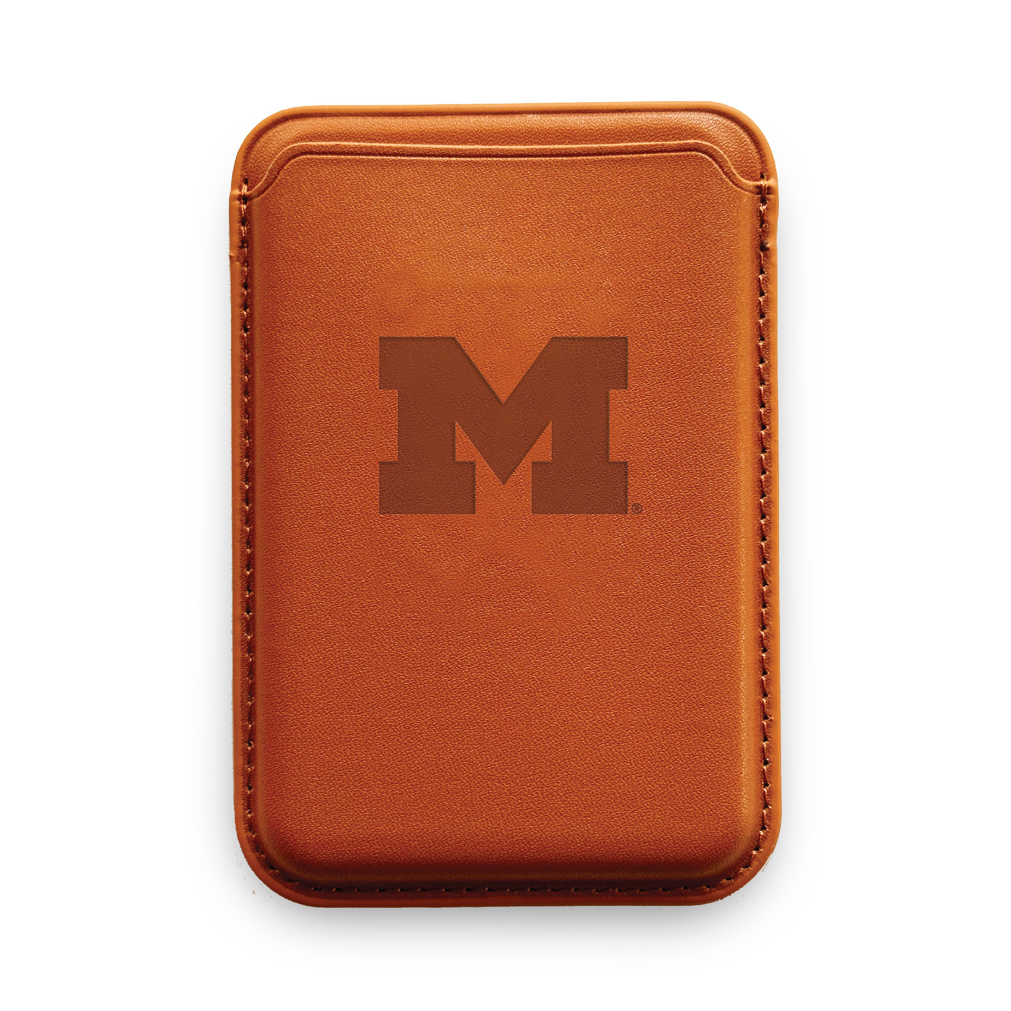 Monaco Leather Cellphone ID wallet with MagSafe Brown