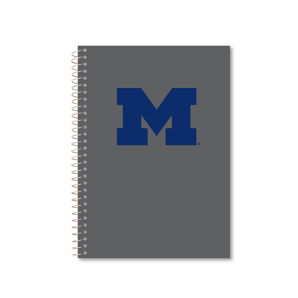 Roaring Premium 3 Subject 9.5 x 6.5 Notebook, College Ruled 20lb Paper, Pressboard Foil Cover