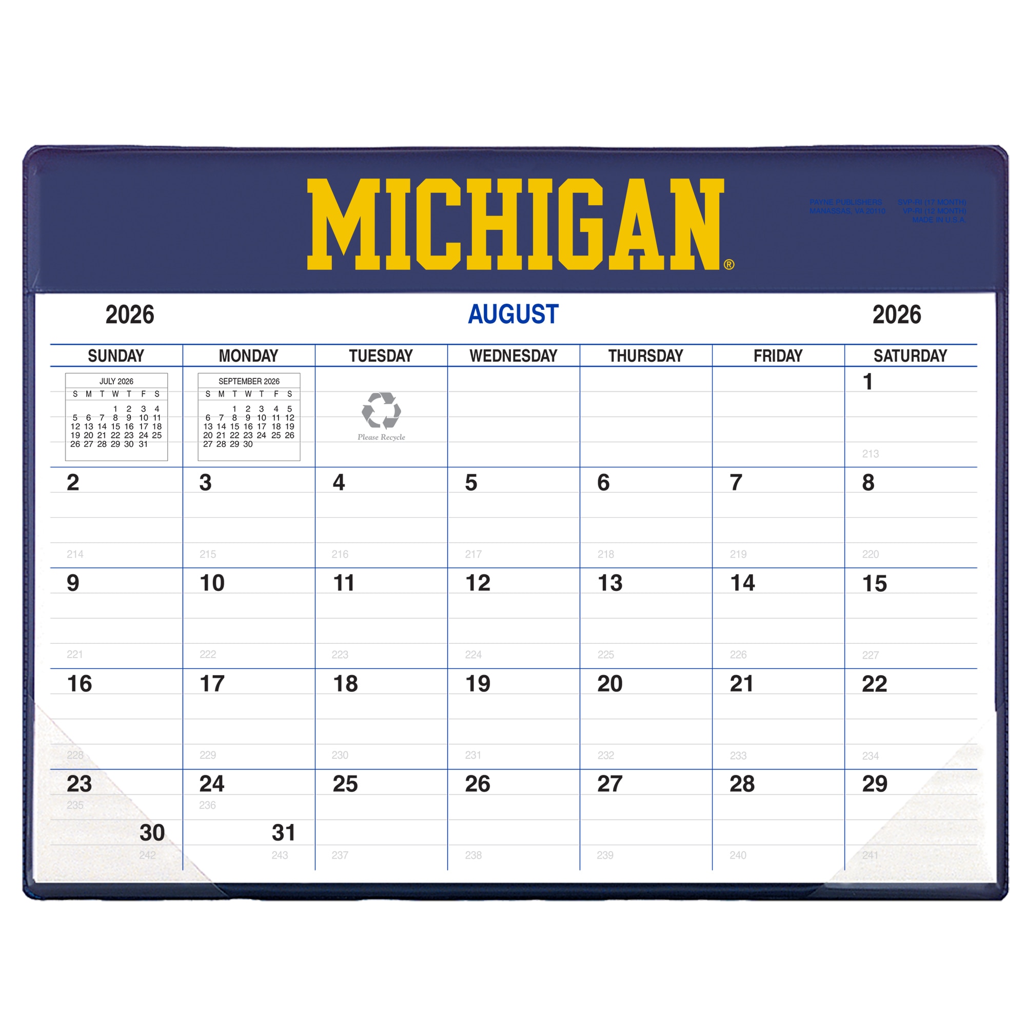 Payne '26-'27 Imprinted Academic Calendar Pad