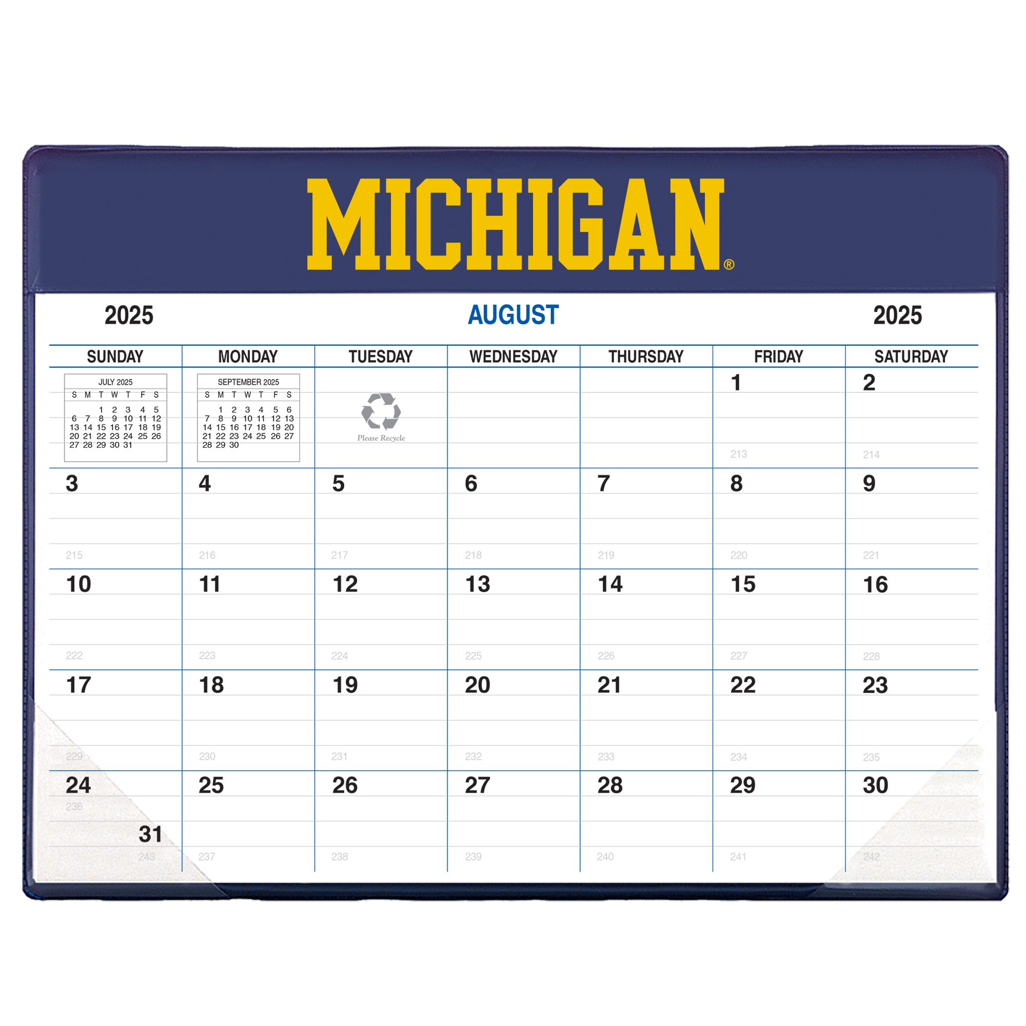 Payne 25-26 Imprinted Academic Calendar Pad Planner 8.5"x11"