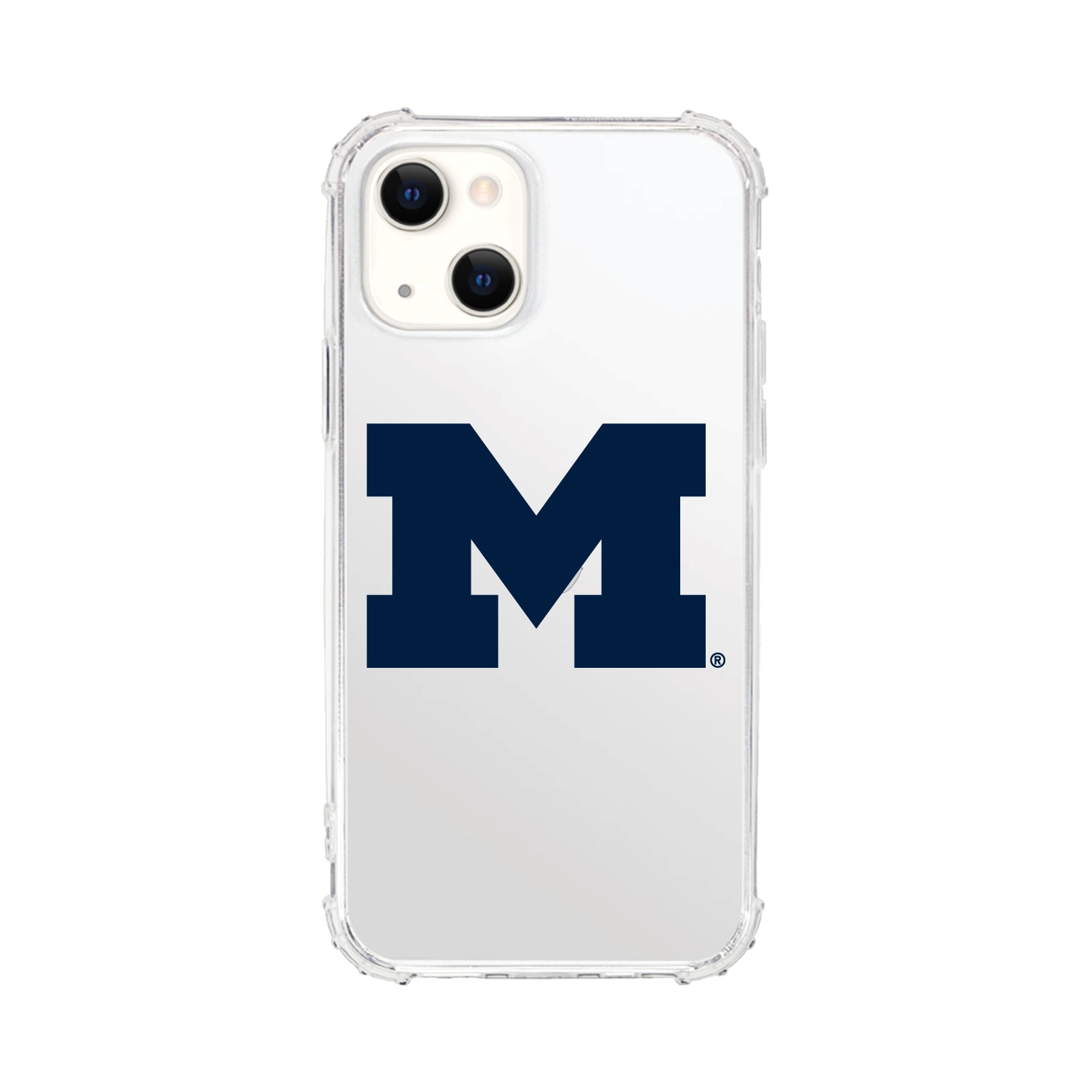 University of Michigan V2 Clear Tough Edge Phone Case, Classic V1 - iPhone 14 Plus