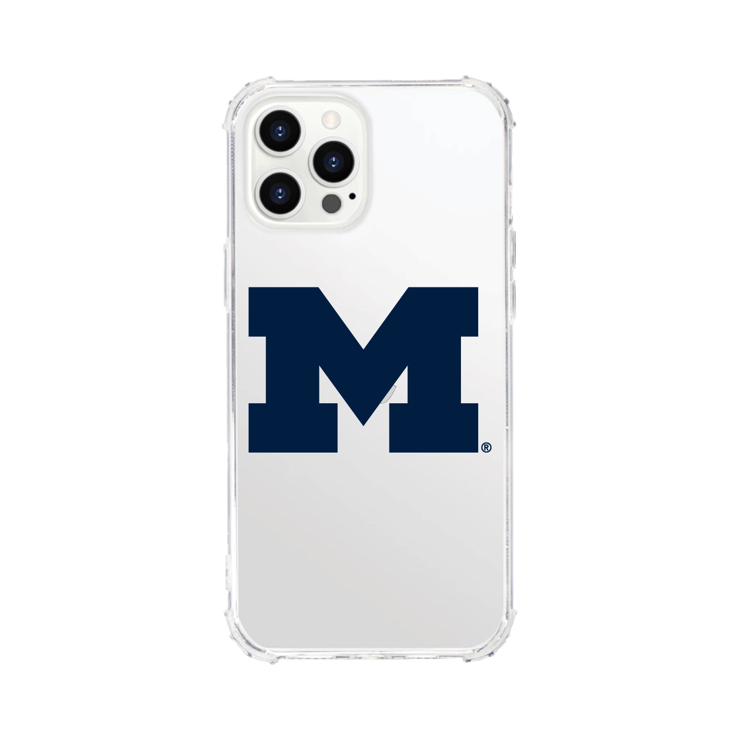 University of Michigan-Clear Tough Edge Phone Case, Classic - iPhone 15 Plus