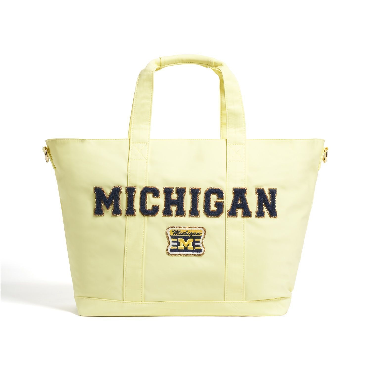 Michigan Wolverines Tote w Bowtie Patch & "MICHIGAN" in Sapphire GVL