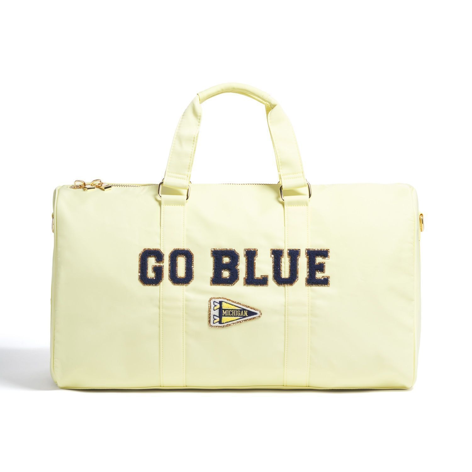Michigan Wolverines Duffle w Pennant & "GO BLUE" in Sapphire GVL
