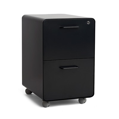 Black Stow 2-Drawer File Cabinet