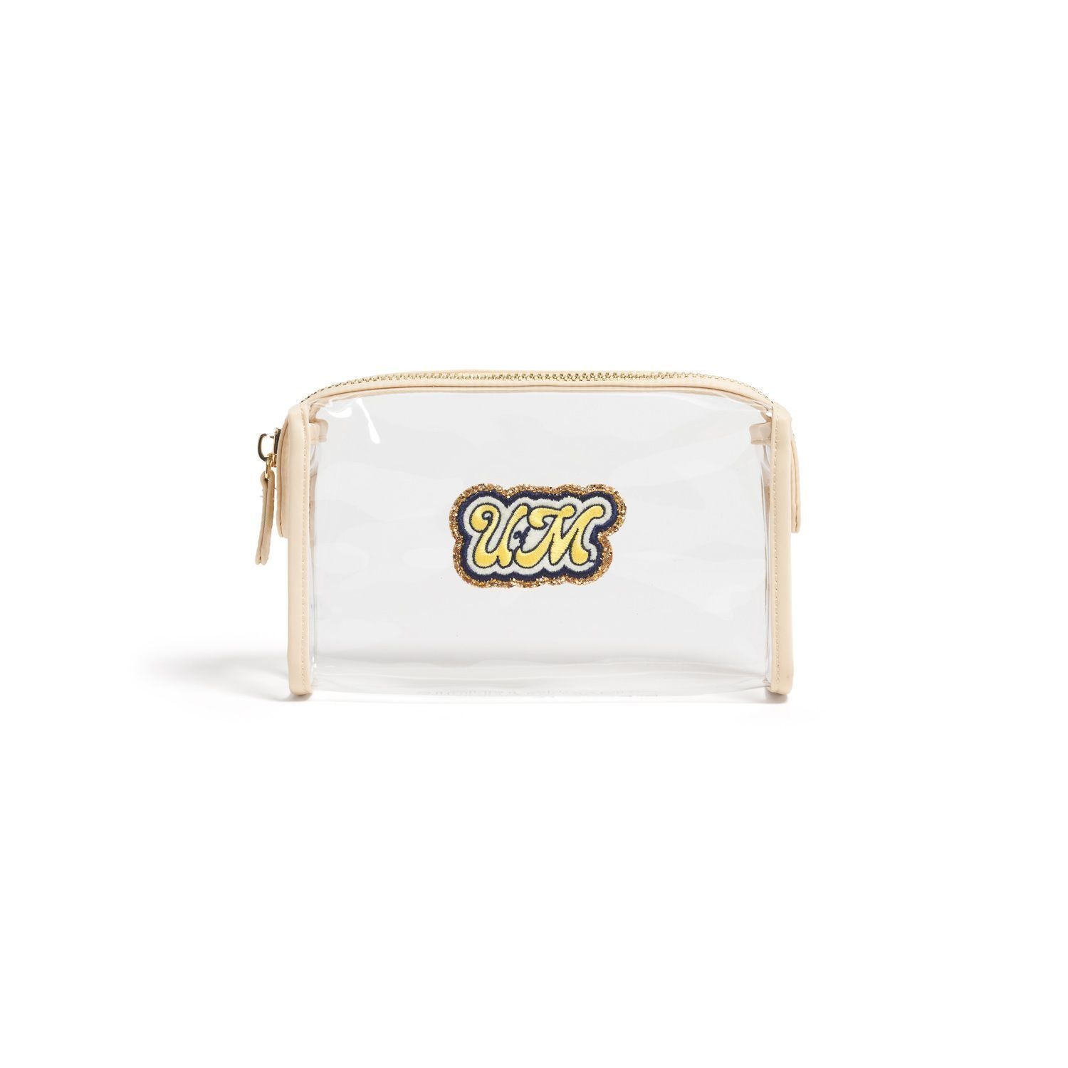 Michigan Wolverines Sand Travel Pouch w Varsity Blue U of M Patch