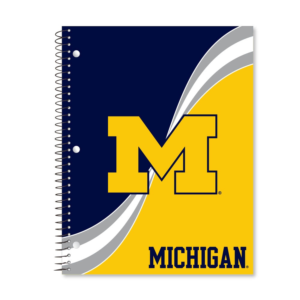 Digi Curve Divide 1 Subject 11"x8.5" 70 Count College Ruled Spiral Notebook