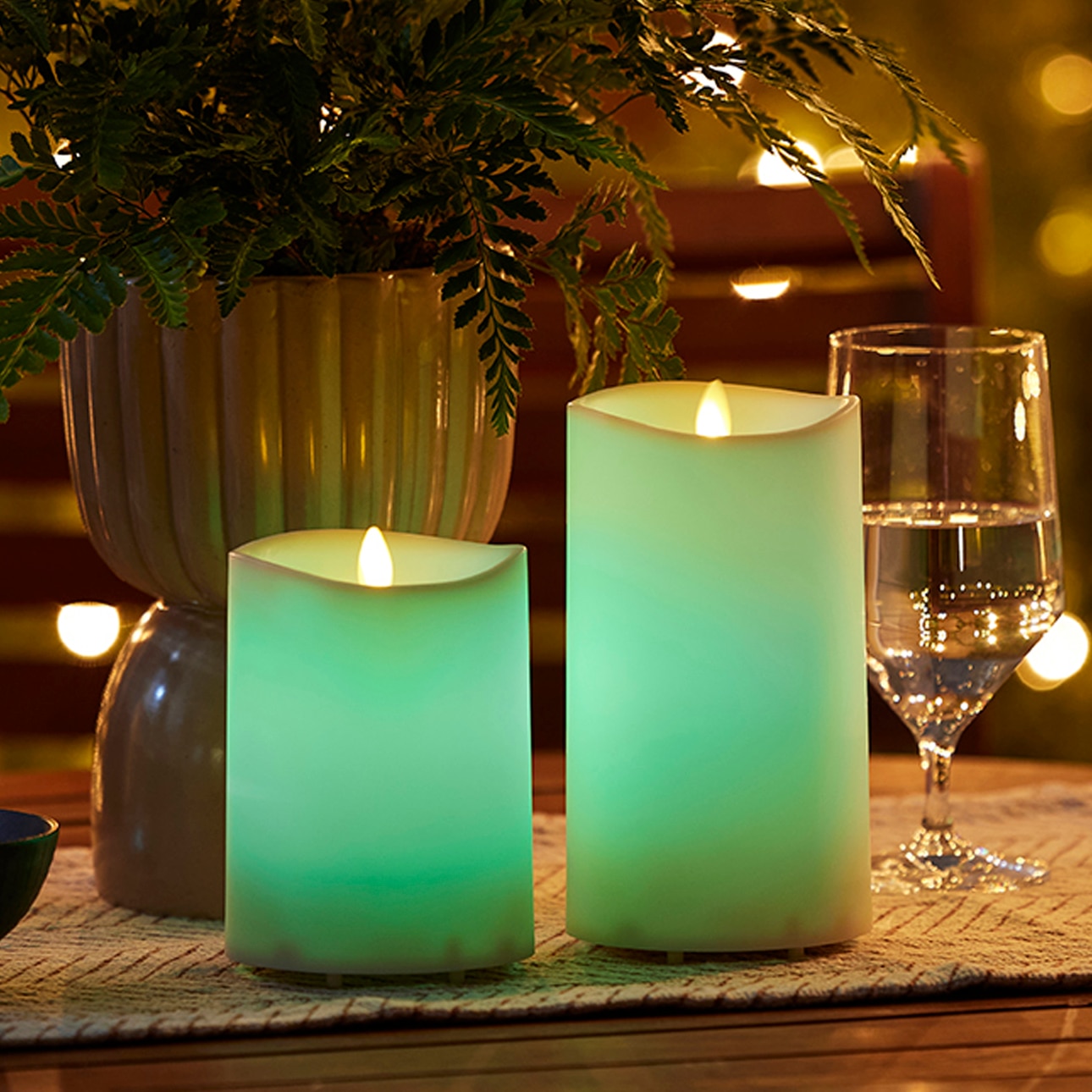 Luminara Color Changing Flameless Candle Pillar with Remote 3.75" x 5.3" - Melted Top
