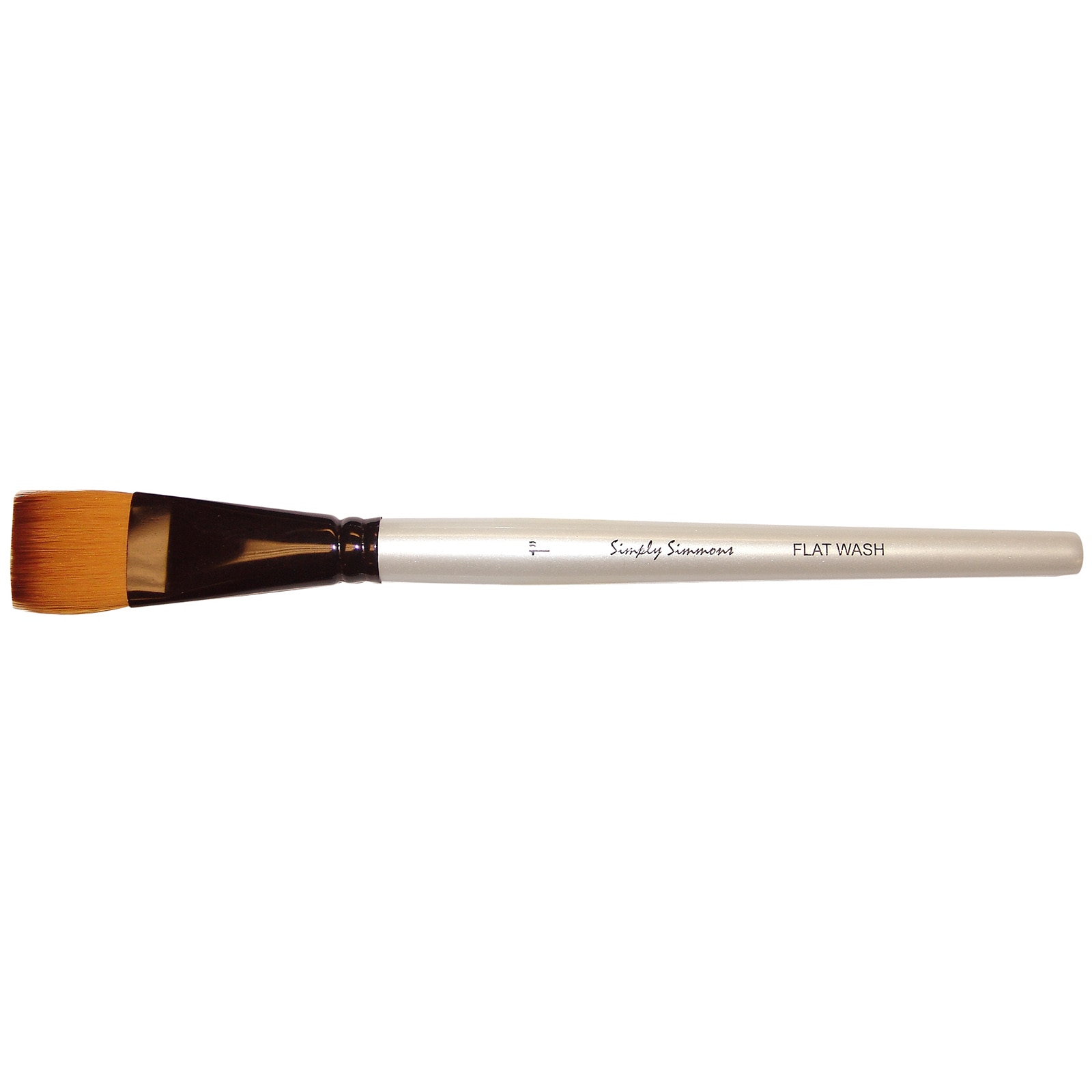 Robert Simmons Simply Simmons Short Handle Brush, Flat Wash, 1"