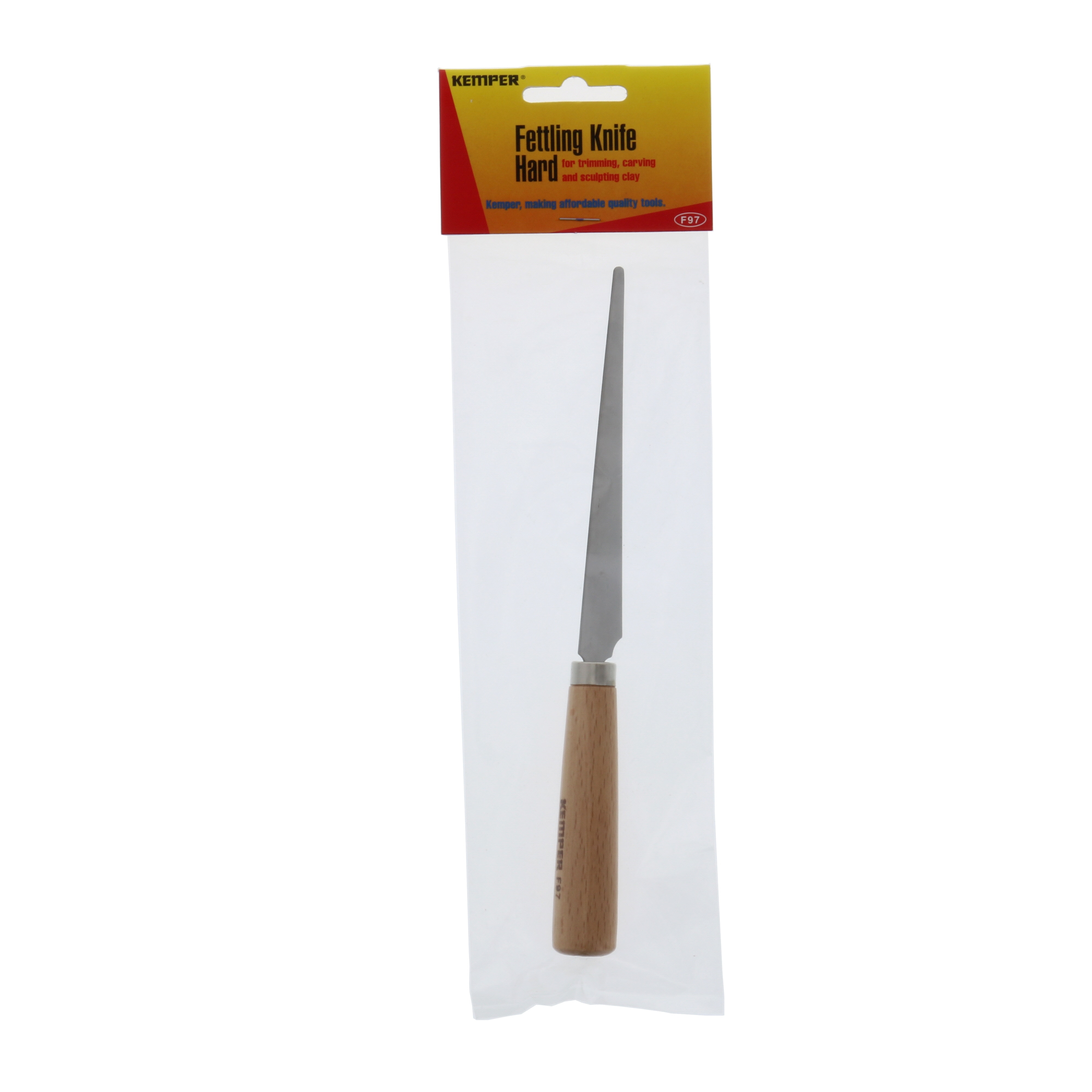 Kemper Tools Ceramic Fettling Knife, Hard, Carded Packaging