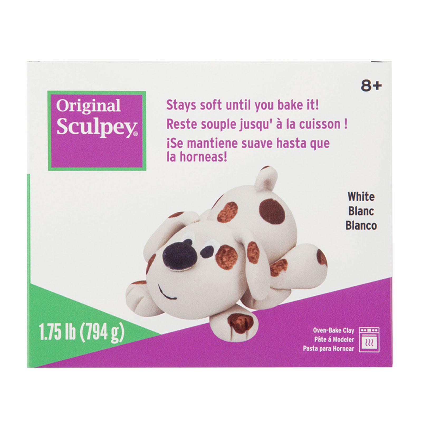 Original Sculpey Oven-Bake Clay, 1.75 lb., White