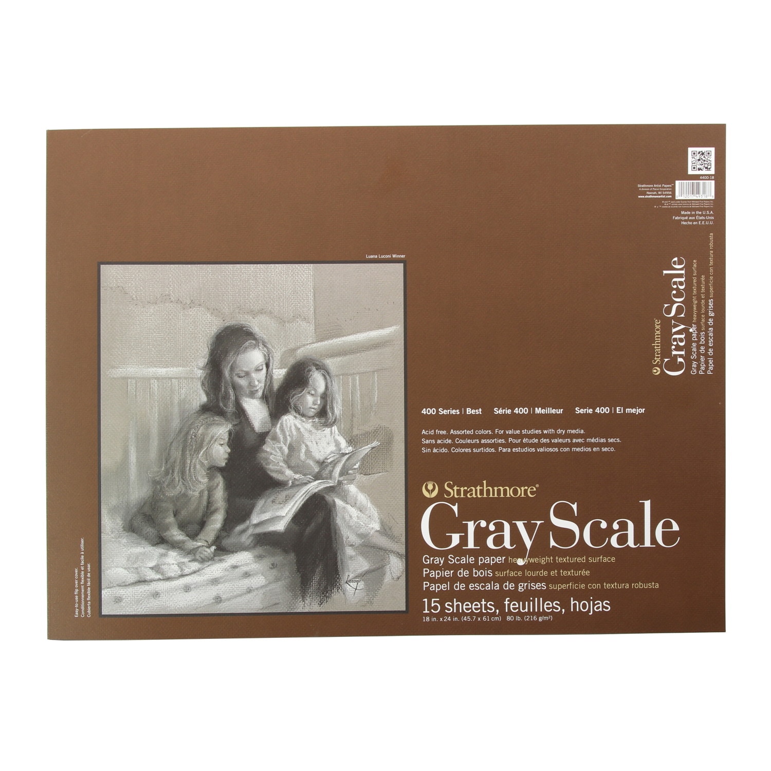 Strathmore Gray Scale Paper Pad, 400 Series, 18" x 24"