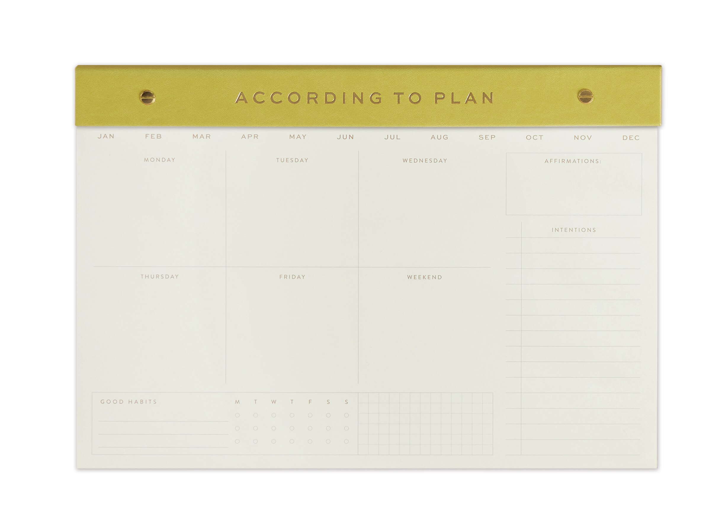 According To Plan, Weekly Postbound Notepad