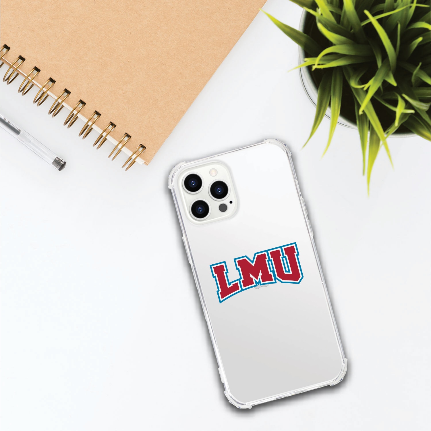 Loyola Marymount University Lions Clear Tough Edge Phone Case, Classic- iPhone 13 Pro